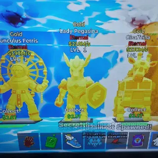 Giraffzilla Lady Pegasina Sunculus Ferris GOLD