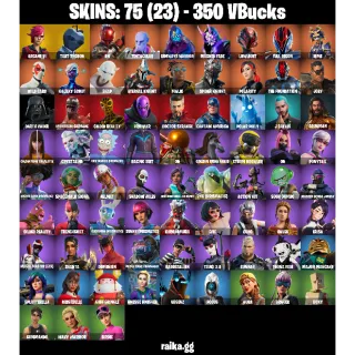 Fortnite Account — 75 Skins | Arcane Vi + Tart Tycoon | Masked Fade, Wild Card, Galaxy Scout | 40 EX | FA 