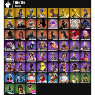 [59 Skins] | [PC/PSN/XBOX] | Travis Scott 💎 Glow 💎 The Reaper 💎 Elite Agent 💎 Take The L | FA ✅