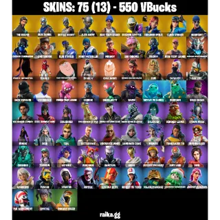 🎮 Fortnite Account — 75 Skins | The Reaper  | 107 Exclusives | PvE 133 | FA|  OG STW