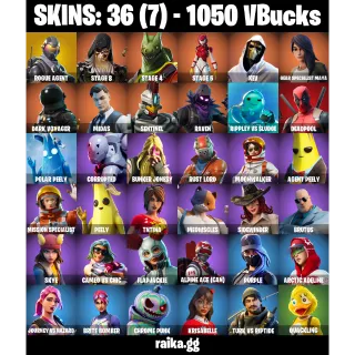 🎮 Fortnite Account — 36 Skins | Rogue Agent + Midas | Take The L✨ | 1050 VB | 20 EX