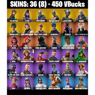 🎮 Fortnite OG Account – 36 Skins | PC/PSN/XBOX | The Reaper | Elite Agent | Glow | Merry Mint Axe 💚| Take The L | FA ⚡