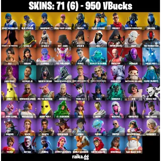 [PC/PSN/XBOX] — 71 Skins | OG STW, Point Patroller, Blue Striker, Trilogy | 84 EX | 950 VB | FA