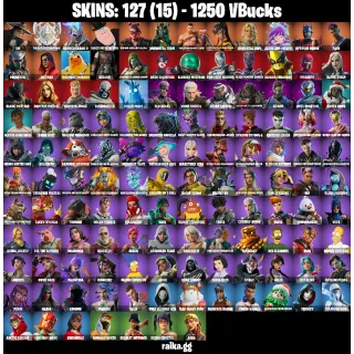 [PC/PSN/XBOX] — 127 Skins |mandalorian beskar, Ageless Champion, Fancy Peter Griffin, Valeria | 34 EX | 1250 VB
