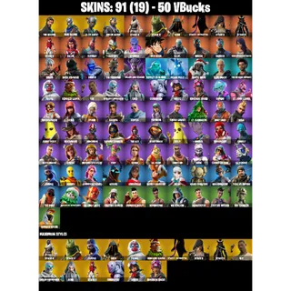 🎮 [PC/PSN/XBOX] – [91 Skins] 💎The Reaper 💎KAWS Skeleton 💎Elite Agent 💎Blue Squire 💎Son Goku + ⚡Take The L + ⚡Orange Justice