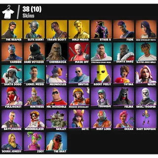🎮 Fortnite OG GRAIL Account – 38 Skins | PC/PSN/XBOX | Travis Scott ⚡ The Reaper | Elite Agent | Gold Midas | 23 EX | FA ✅