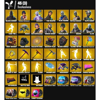 🎮 Fortnite OG GRAIL – 80 Skins | Black Knight 💎 | Sparkle Specialist 💎 | Galaxy 💎 | Take The L 💎 | The Reaper 💎 | FA ✅
