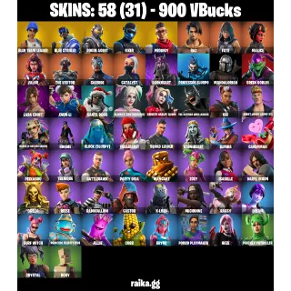 [PC/PSN/XBOX] — 58 Skins | BTL, Blue Striker, Rogue Agent | 25 EX | 900 VB | FA