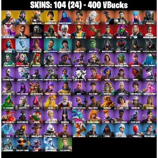 🎮 Fortnite STACKED Account – 104 Skins | PC/PSN/XBOX | Kratos | John Wick | Mandalorian | Marvel/DC Stack | Leviathan Axe ⚡