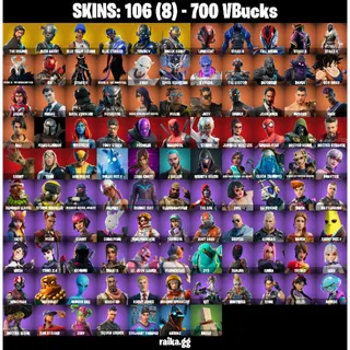 🎮 Fortnite Account —  106 Skins | The Reaper + Blue Team Leader |  Take The L | 700 VB | 46 EX