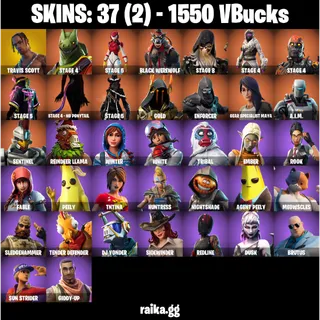 🎮 Fortnite Account – [37 Skins] | [PC/PSN/XBOX] |  Travis Scott | 1550 VB  | OG Styles | FA