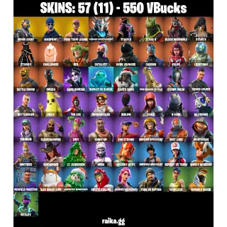 🎮 Fortnite Account — 57 Skins | OG STW + Rogue Agent | Take The L | 550 VB | 46 EX