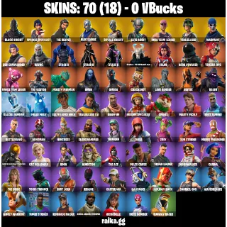 🎮 Fortnite Account — 70 Skins Black Knight ✨ + Sparkle Specialist | OG STW | [PC/PSN]