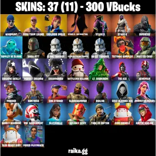 🎮 Fortnite Account — 37 Skins | OG STW, Master Chief, Drift, Lynx | 51 EX | 300 VB | FA ✅