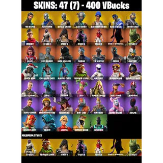 🎮 Fortnite OG S2 – 47 Skins | The Reaper | Blue Squire | Royale Knight | Elite Agent | Blue Team Leader | Runway Racer 