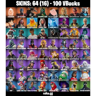 Fortnite Account — 64 Skins | Immortal Zeus + Immortal Form | Challenger, Battle-Tested | Fancy Peter Griffin (No Hat) | FA 