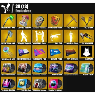 36 Skins | Merry Mint Axe | Leviathan Axe | Galaxia | 28 EX