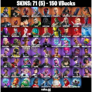 [PC/PSN/XBOX] — 71 Skins | Gwen Stacy, Black Queen, Shuri | Wintersong Mystica 