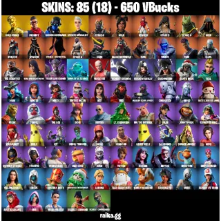 [PC/PSN/XBOX] — 85 Skins | Gold Midas✨, Prodigy, Carbon Commando | 43 EX | 650 VB | FA
