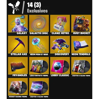 [PC/PSN/XBOX] - 5 Skins | Galaxy 💎 | Stellar Axe 💎 | Electro Shuffle 💎 | Discovery 💎 | FA ✅