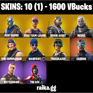 🎮 Fortnite Account — 10 Skins | OG Save The World | Blue Squire | Full Founder Editions | 1600 VB | 41 EX