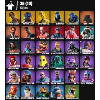 [35 Skins] | [PC/PSN/XBOX] | Travis Scott 💎 Astro Jack 💎 Gold Midas 💎 John Wick | FA ✅