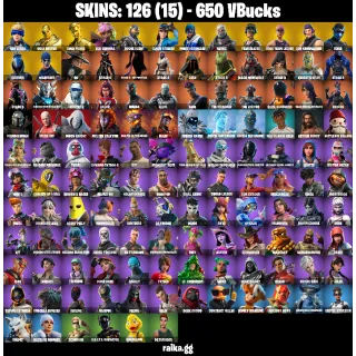 [PC/PSN/XBOX] — 126 Skins | OG STW, Neo Versa, Gold Midas, Gold Brutus | 90 EX | 650 VB | FA