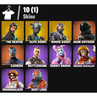 🔥 Fortnite Account – 10 Skins | PC/PSN/XBOX | The Reaper | Elite Agent | Take The L | 12 EX | FA ✅
