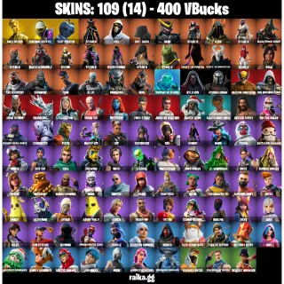 🎮 Fortnite Account — 109 Skins | Gold Midas, Subzero Cryptic, Tart Tycoon | 65 EX | FA ✅