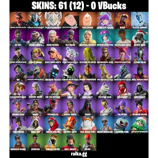 🎮 Fortnite Account — 61 Skins | Old Snake + Burning Ambition Valeria | Bi-Han | Astro Armor | Spectra Slasher | 20 EX | FA ✅