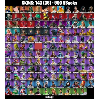 [PC/PSN/XBOX] - 143 skins · 36 paid - Explorer Emilie - Immortal Zeus - Son Goku - FA