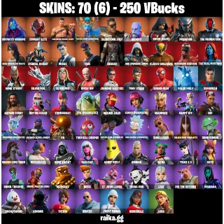  Fortnite Account — 70 Skins | Challenger Menace (Flame), Cube Queen (Islandbane) | Sideways Warrior + Combat Elite| FA 