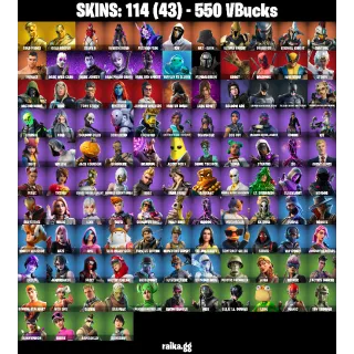 Fortnite Account — 114 Skins | Gold Midas + Gold Brutus | Predator + Ultima Knight | Reaper + Starstaff 