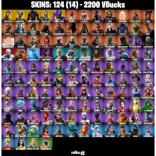 Fortnite Account — 124 Skins | The Reaper + Elite Agent | Omega (Stage 5) | Rogue Agent | Take The L + Rambunctious 