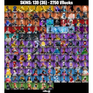 🎮 Fortnite Account – [139 Skins] | [PC/PSN/XBOX] |  Travis Scott  | Astro Jack  | Gold Midas | 2750 VB