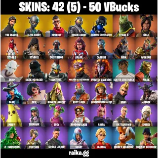 Fortnite Account - 42 skins - The Reaper ✨ - Elite Agent - Take The L - PC/PSN/XBOX - FA