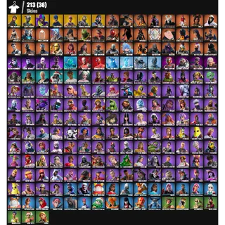 🎮 Fortnite STACKED – 213 Skins | PC/PSN/XBOX | Take The L ⚡ The Reaper ⚡ Elite Agent ⚡ Omega ⚡ FA ✅