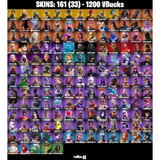 [PC/PSN/XBOX] - 161 skins - The Reaper  ✨ - Arcane Vi  ✨ - Arcane Jinx ✨ - Take The L ✨ - Leviathan Axe  ✨ - OG STW 