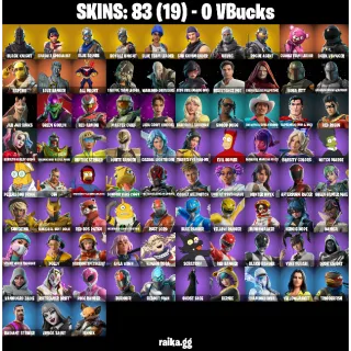 Fortnite Account — 83 Skins | Black Knight + Sparkle Specialist | Master Chief | Blue Squire + Royale Knight | Take The L