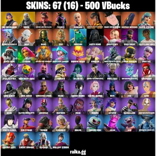 🎮 Fortnite Account — 67 Skins | Sub Commander + Havoc| Tidy + Boogie Down | 29 EX | 500 VB | FA ✅