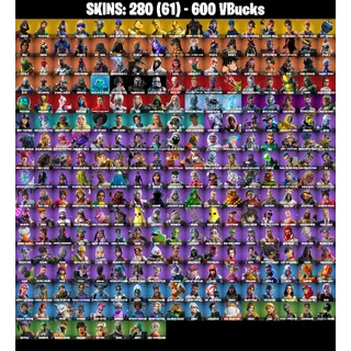 🎮 Fortnite OG GRAIL Account – 280 Skins | PC/PSN/XBOX | IKONIK ❤️ | The Reaper | Glow | Triple Gold | 118 EX ⚡ | FA | OG STW ✅