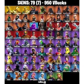 [PC/PSN/XBOX] — 79 Skins | Gold Midas, Gold Meowscles, Gold Brutus | 44 EX | FA