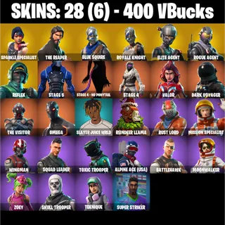🎮 Fortnite OG Account – 28 Skins | PC/PSN/XBOX | Sparkle Specialist | The Reaper | Elite Agent | Mako Glider | 29 EX | FA