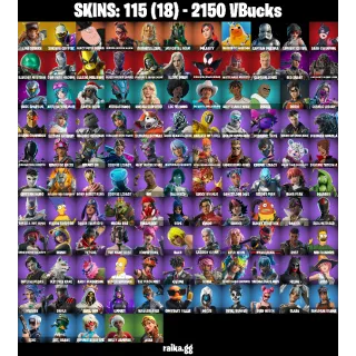 [PC/PSN/XBOX] — 115 Skins | Lina Scorch, Fancy Peter Griffin, Valeria, Immortal Zeus | 23 EX | 2150 VB