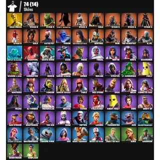 🔥 Fortnite Account – 74 Skins | Gold Midas | Deadpool | The Scientist | 32 EX