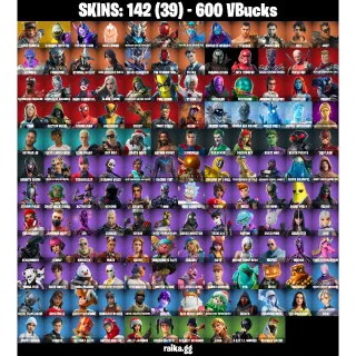 🎮 Fortnite Account — 142 Skins | Lina Scorch + Subzero Cryptic | Masked Fade | OG Emotes | 600 VB | 73 EX