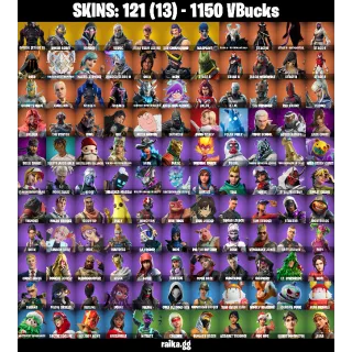 [PC/PSN/XBOX] — 121 Skins | OG STW | Omega (Stage 5), Lara Croft, Rogue Agent, Havoc | 63 EX | 1150 VB