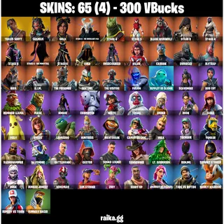 [PC/PSN/XBOX]  - 65 Skins | Travis Scott | The Prisoner | A.I.M. | Runway Racer | Full Moon Dire | 28 EX ⚡ | FA