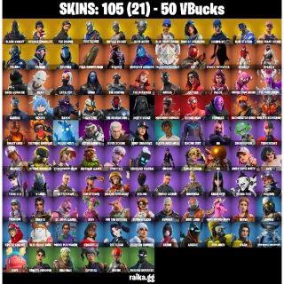[PC] — 105 Skins | OG STW | Black Knight + Sparkle Specialist | The Reaper | Blue Squire + Royale Knight | 80 EX | FA 