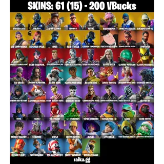  Fortnite Account — 61 Skins | Trailblazer, Lina Scorch, Subzero Cryptic | Vivi Chroma + John Wick | 71 EX | FA